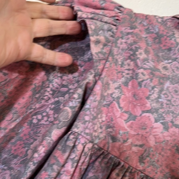 Vintage 80’s Sarah Kent girl’s floral dress with lace bib. Size 5 - Picture 10 of 12